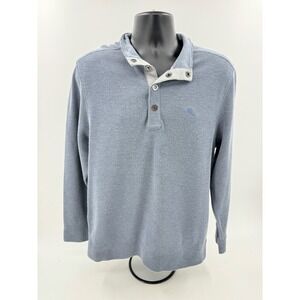Tommy Bahama Men's Cold Springs Mock Neck Long Sleeve Sweater Size Large L Blue